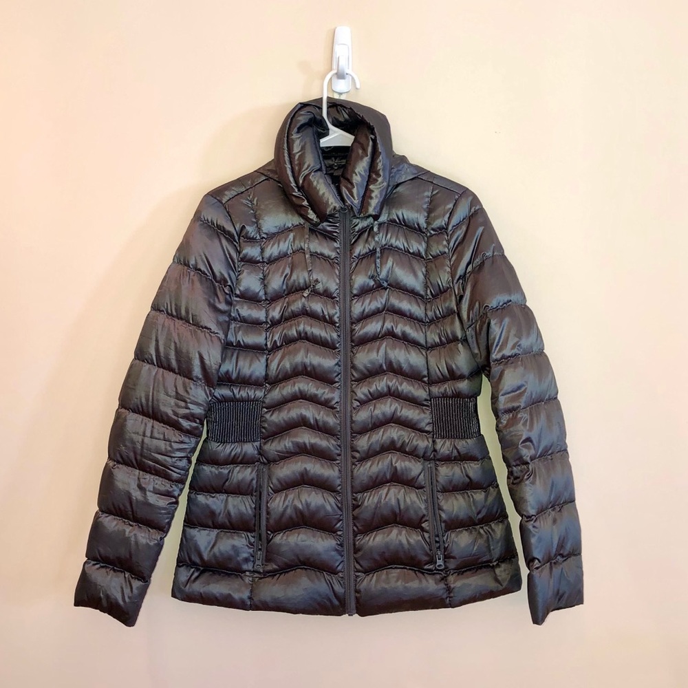 a.n.a Charcoal Gray Packable Premium Down Coat